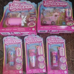 Mattel Mini Barbie Land Playset - Pink and Blue